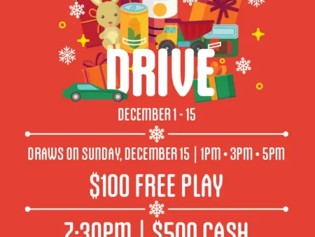 Toy & Food Drive at Gateway Casinos Sudbury